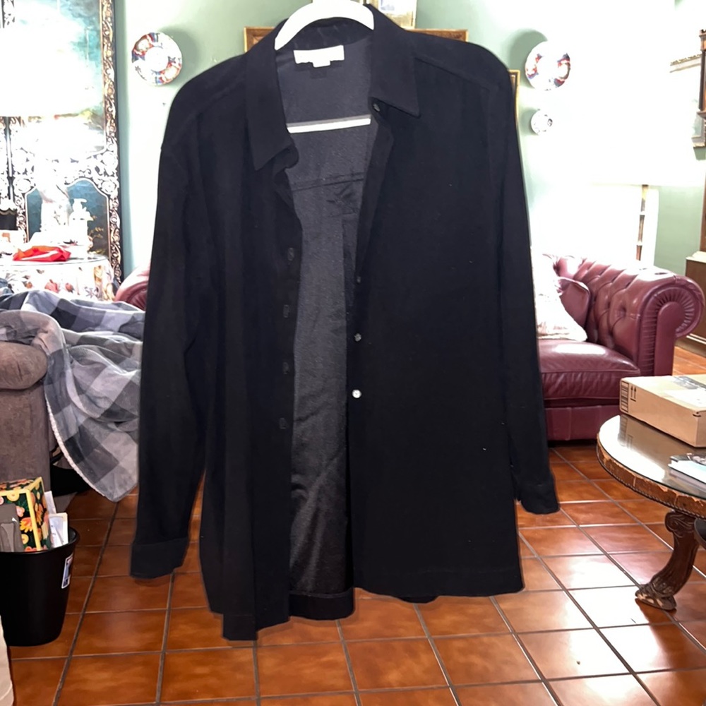 Black Faux Suede Top very sophisticated